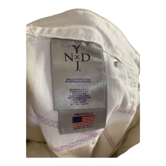 NYDJ Ankle Womens Jeans Tag 16 White Straight Cropped High-Rise W34xL27 Denim - Picture 9 of 12